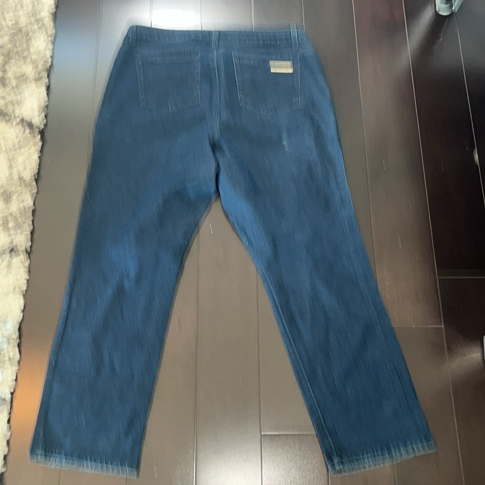 Michael Kors Size 14 W Dark Blue Jeans 21 Inch Inseam - Picture 4 of 9